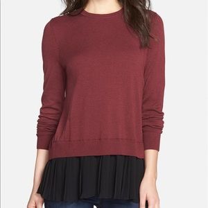 Chelsea28 Pleated Hem Sweater